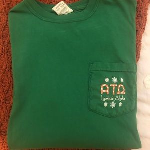 ATO Fraternity Long sleeve comfort colors tee